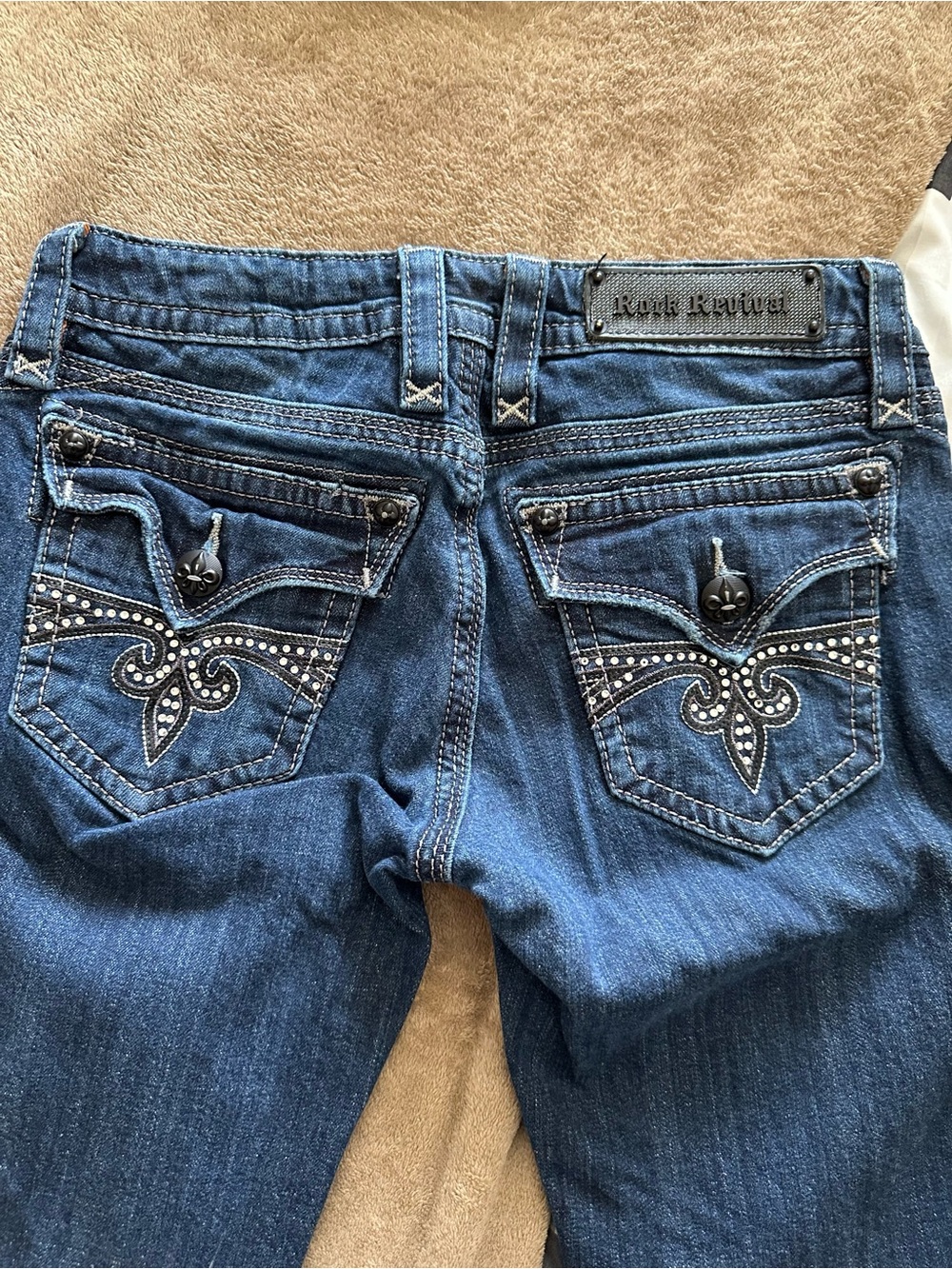 Rock Revival Dark Blue Embellished Sora Boot Jeans